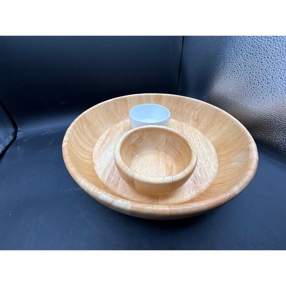 Crate&Barrel Wooden Chip/Dip Tray - Picture 5 of 6